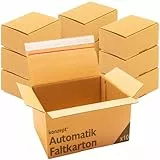 Konzept 11 - Versandkarton 20x15x15cm Set 10 Stk. Faltkartons mit Deckel Selbstklebend, Kleine Kartons zum Verschicken, Verpackung, Verschiedene Größe