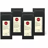Quertee Biotee Schwarzer Tee Geschenkset 4 x 50 g Probierset mit Schwarztee Dream Orange, Zitruszauber, Lemon, Chai