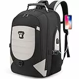 Tzowla Reiserucksack Laptop Rucksack Herren Damen,17,3Zoll Notebook wasserdicht Anti-Diebstahl TSA freundliche Rucksäcke mit Schloss und USB-Ladeanschluss,Uni Arbeit Büchertasche Tagesrucksack