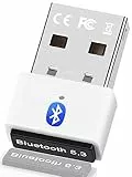 Bluetooth Adapter für PC 5.3, USB Bluetooth Adapter Dongle 328ft/100m/s, 5.3+EDR Bluetooth Wireless Senderempfänger für Desktop Laptop PC mit Windows 11/10/8.1 (White)