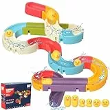 Withosent 34 Stück Badewannenspielzeug, DIY Kugelbahn Badespielzeug, Wandbadewanne wasserspielzeug Kinder mit Saugnäpfe, Bath Toys ab 3 Jahre Jungen und Mädchen