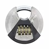 Burg Wächter Rundbügelschloss, Vorhängeschloss mit Zahlencode, 10 mm Bügelstärke, Edelstahlkorpus, Kneifschutz, Circle 23 C 70, 39901