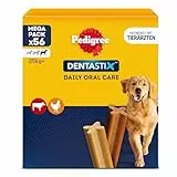 Pedigree DentaStix Hundesnack für große Hunde (25kg+), Zahnpflege-Snack mit Huhn und Rind, 1 Packung je 56 Stück (1 x 2.16 kg)