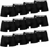 DSTROYED ® Boxershorts Herren 12er Pack S-5XL Unterhosen Männer Unterwäsche Men Retroshorts 313 (318b 12er Set Schwarz, 5XL)