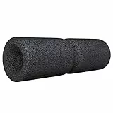 GORILLA SPORTS® Faszienrolle - mit Umlaufrille, 38 cm, Hochdichter Schaumstoff, Schwarz - Foam Roller, Massagerolle, Schaumstoffrolle für Rücken, Beine, Wirbelsäule, Tiefengewebe, Massage, Yoga