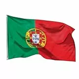 Aricona Portugal Flagge 90x150cm - wetterbeständige Fahne mit Messingösen, 100% Polyester, robuste Doppelnaht & in lebendigen Farben - ideal für Flaggen-Liebhaber