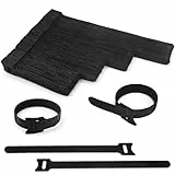 Klettband 100pcs wiederverwendbare Klettkabelbinder in 4 verschiedenen Längen 200mm/150mm/120mm/100mm Klett Kabelbinder Klettbinder Klettverschluss für Home Office Büro