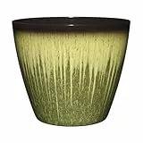 Classic Home and Garden Vogue Pflanztöpfe mit Keramik-Qualitäts-Finish, Moderne Blumentöpfe für drinnen/draußen, UV-beständige Veranda-Übertöpfe, dekorativer Topf Blumen/Kräuter (20,3 cm, Weidengrün)