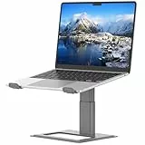 SOUNDANCE Laptop-Ständer für Schreibtisch, verstellbar, ergonomischer Laptop-Ständer für den Schreibtisch, Metall-Halterung, kompatibel mit10 bis 17,3 Zoll (25,4-43,9 cm) Computer, grau