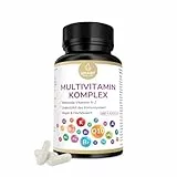 Multivitamin Komplex– 180 hochdosierte Kapseln – Vitamine A-Z & Wertvollen Mineralstoffen – ohne unnötige Zusätze – hergestellt & laborgeprüft in Deutschland