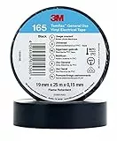 3M Temflex™ Vinyl-Isolierband 165, Schwarz, 19 mm x 25 m, 10 Rollen