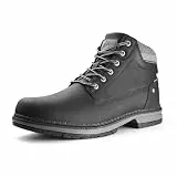 CC-Los Herren Chukka Stiefel Ankle Boots Water Resistant Männer Stiefeletten Bequeme & Robuste Arbeitsschuhe Größe Schwarz 42 EU