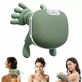4D Nacken Massagegerät, Schulter Massagegerät für Nacken und Schultern mit Heizfunktion, 3 Geschwindigkeitsstufen, 2 Heizstufen (30°C/40°C), Massagegerät für Zuhause/Büro/Reisen/Geschenke Grün