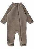 Mikk-line WALKOVERALL 98 Melange Denver | Wollwalk Overall für Baby und Kleinkind | Schlafanzug Aus Wolle | 95% Wolle - 100% Mulesingfrei Merinowolle | Ohne Füße