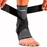 NativoDex Sprunggelenkbandage – Verstellbare Knöchelbandage für Plantarfasziitis & Achillessehne – Stabilisierung & Schutz – Atmungsaktive orthopädische Fußbandage für beide Füße