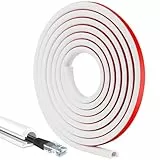 3 Meter Minikabelkanäle Flexibler Kabelkanal Halbrund, Selbstklebend Halbrunde Kabelabdeckung Halbrunde Kabelschacht, Weiß Cable Hider zum Schutz 1 Kabel
