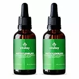 Vitabay Methylenblau hochdosiert Tropfen VEGAN - 2 x 100ml Lösung mit 99,8% Reinheit - Hochdosiert Methylene Blue - Methylene Blau 1% Lösung - Laborgeprüft & in Deutschland hergestellt