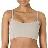 Amazon Essentials Damen Active FormFlex Butterweicher Yoga-Sport-BH mit Herzausschnitt, für leichten Halt, Taupe, M