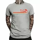 Santa Cruz Kalifornien Vintage Palmen Surfer Retro 70er 80er - California Los Angeles Herren T-Shirt, Grau, L
