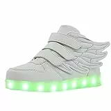 Kauson Unisex Kinder LED Schuhe 7 Farbe USB Aufladen LED Leuchtend Outdoor Sportschuhe Low Top Atmungsaktives Ultraleicht Wasserdicht Laufschuhe Gymnastik Turnschuhe Blinken Sneaker Für Jungen Mädchen