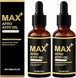 Max+ Afro Ayiti Öl für Männer, Körperöl für Männer – Natürliche Kräuter-Massageöle, die die Hautvitalität des Mannes steigern, schnell einziehend und nicht fettend, spendet Feuchtigkeit (2PCS)