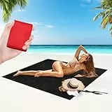 Umllpet Mini Picknickdecke, Ultraleicht tragbare Stranddecke, Picknickdecke Klein, Sandabweisende Camingmatte, Ultraleicht Kompakt Strandtuch für Strand Picknick Camping Wandern 150 x 180cm(Schwarz)
