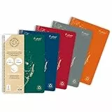 Clairefontaine 68402C - Heft Forever mit Doppelspiralbindung, DIN A4, 21x29,7cm, 60 Blatt, 90g, kariert, aus Recycling Papier, Grün, 1 Stück
