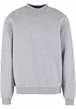 Urban Classics Herren Tb6751-fluffy Crewneck Sweater, Heathergrey, L EU