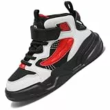 Ouoruee Kinder High-top Sportschuhe Mädchen Sneaker Jungen Mode-Stiefel Winterschuhe Turnschuhe Winterboots Trekkingschuhe Outdoor Wanderstiefel SRot EU 34