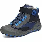 Mishansha Winterschuhe Jungen Mädchen Winterstiefel Kinder Schneestiefel Warm Winter Stiefel Winterboots Schneeboots Kinderstiefel Thermostiefel Wanderschuhe Dunkelblau,Gr.35