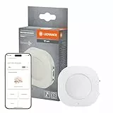 LEDVANCE SMART WIFI intelligenter Bewegungsmelder für Smart Home im Innen- und Außenbereich, ohne Kabel, weiß, Steuerung via App, integrierter wiederaufladbarer Akku und einfaches Aufladen über USB-C