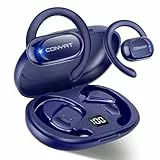 Conyat Open Ear Kopfhörer Sport, 2025 Bluetooth 5.4 Ohrhörer, Open Ear Headphones mit ENC, 58H Spielzeit, Bluetooth Kopfhörer mit Mikrofon/LED-Anzeige, IPX7 Kopfhörer Sport, Pendler/Sport, Blau