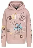 Sublevel Damen Hoodie Kapuzen-Sweatshirt mit Graffiti-Print LSL-527 Middle Rose M