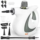 Dampfreiniger, Handdampfreiniger für das Haus Mehrzweck mit 12-teiligem Zubehör, 3 Bar Dampfdruck 350ML 1300W chemikalienfreier Dampfreiniger, Reinigung von Küche, Böden, Fliesen, Sofas(Weiß)