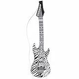 W WIDMANN MILANO Party Fashion - Aufblasbare Gitarre, Kostüm Accessoire mit Trageband, Luftgitarre, Instrument für Karneval