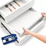 Schubladenmatte von Linda's Essentials (30 x 500 cm) - Antirutschmatte Schubladen Schrankfolie Schrankpapier abwaschbar, Kühlschrank Folie die Schubladen und Regale sauber hält - Zuschneidbar (Weiß)
