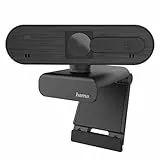 Hama Webcam 1080p Full HD mit Stereo Mikrofon (PC Webcam mit Autofokus und intelligenter Belichtung für Homeoffice und Gaming, 360 Grad schwenkbar, mit Kamera-Abdeckung, 1/4 Zoll Gewinde für Stative)