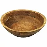 Mazali Ko Serv Schüssel Mangoholz, Holz, Multicolour, 34 x 34 x 14 cm
