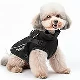 PcEoTllar Wasserdichter Hundemantel für kleine Hunde, warme reflektierende Jacke mit Geschirr für den Winter, Ski-Kostüm, Baumwolle, Hundepullover