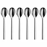 WMF Nuova Tee-/ Kaffeelöffel Set 6-teilig, 13,5 cm, Teelöffel Cromargan Edelstahl poliert, Dessertlöffel glänzend, spülmaschinengeeignet