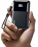 INIU Mini Power Bank, 10000mAh 45W Schnellladefunktion Powerbank mit USB C Kabel, Klein Externe Handyakkus für Reise Gadgets, Flight-Safe Ladegerät für iPhone 17 16 15 Pro Max Samsung S25 S24 etc
