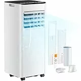 Mobile Klimaanlage 9000 BTU mit Abluftschlauch | 4-in-1 Mobiles Klimagerät | Leiser Betrieb