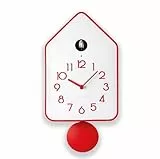 Guzzini - QQ-UP Wanduhr mit Pende - Rot, 18,8 x 9,8 x h37 cm - 16860555