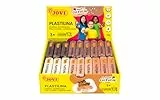 Jovi Plastilin, leicht formbare Modelliermasse für Kinder ab 2 Jahren, 18 Stangen je 50g, Multikulturelle Farben