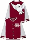 Harry Potter Bomberjacke, Hogwarts Collegejacke Für Mädchen, Hedwig Langarm Mädchenjacke, Rot 146