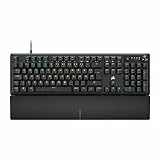 Corsair K70 CORE RGB Mechanische Gaming-Tastatur Mit Handballenauflage – Geschmierte MLX Red Linear-Schalter, SOCD, Schalldämpfung, Mediensteuerungsrad, iCUE–Kompatibel, QWERTZ DE – Schwarz