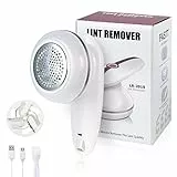 URAQT Farbbandentferner, Staub Rasierer mit USB-Ladekabel und Extra Blatt Enthalten Tragbare Wiederaufladbare Fuzz Entferner Schnell Entfernen Tut Keine Verletzung der Kleidung (Lila)…