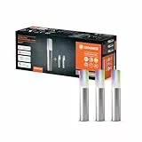 LEDVANCE Smarte LED Gartenleuchte mit WiFi Technologie, Erweiterungspaket mit 3 LED Garten Poles für Außen, RGB-Farben änderbar, Kompatibel mit Google und Alexa Voice Control, SMART+ WIFI GARDEN POLE
