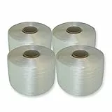 VEMATEC 4 Rollen Polyester-Umreifungsband 13 mm, 400 m, bis 375 kg reißfest, Ballenpressenband für Papierpressen