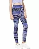 Domee Mädchen Sport Leggings Sporthose Turnhose Gymnastik Fitness Bunte Lila 134-140 (Herstellergröße 140)